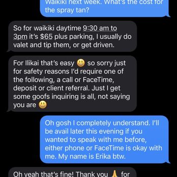 Angelz Tanz - 2/4 messages with business owner - Spray Tanning Near Me Angelz Tanz - 2/4 messages with business owner - Spray Tanning Near Me