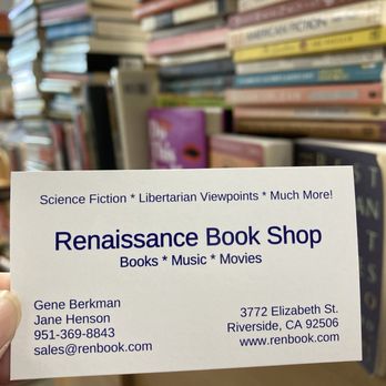 Renaissance Book Shop - Info by register - Bookstores Near Me - Riverside, California