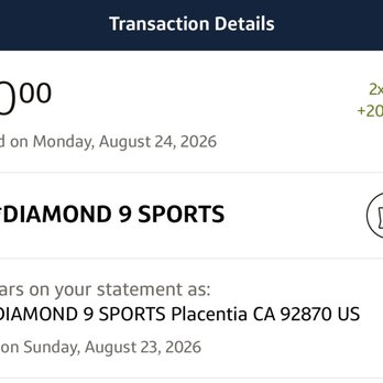 Diamond 9 Sports - Sunday Receipt - Hobby Shops Near Me - Placentia, California Diamond 9 Sports - Sunday Receipt - Hobby Shops Near Me - Placentia, California