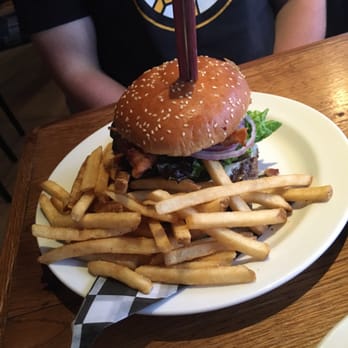 The Fix Burger Bar - Kobe Beef burger with fries - Burgers Near Me - Worcester, Massachusetts The Fix Burger Bar - Kobe Beef burger with fries - Burgers Near Me - Worcester, Massachusetts