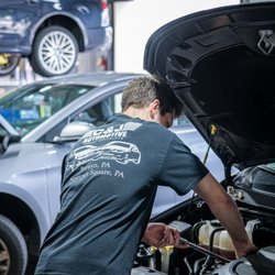 C&J Automotive of Newtown Square - One of our technicians, Sean, doing what he does best!