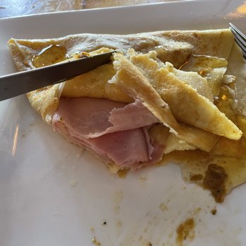 The Skinny Pancake Albany - Inside of Lumberjack ham and cheese crepe - Creperies Near Me - Albany, New York