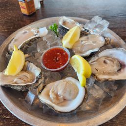 1/2 dozen oysters... huge! $16 1/2 dozen oysters... huge! $16
