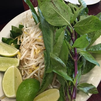 Buckeye Pho - The plate of basil, jalapeños, limes and bean sprouts served with the Pho. - Vietnamese Near Me - Columbus, Ohio Buckeye Pho - The plate of basil, jalapeños, limes and bean sprouts served with the Pho. - Vietnamese Near Me - Columbus, Ohio