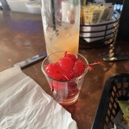 Rum punch with cherries Rum punch with cherries
