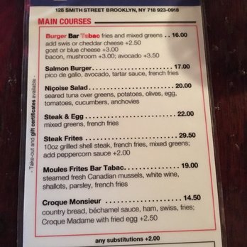 Bar Tabac - French Near Me - Brooklyn, New York