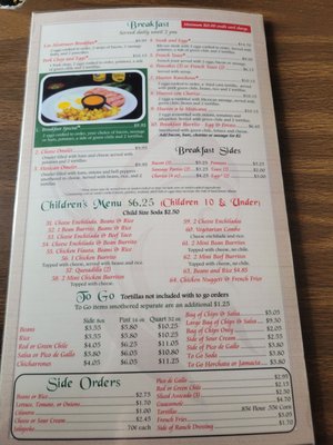 Menu photo 6 Los Alcatraces Mexican Restaurant Aurora, CO
