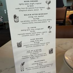 How fun is this cocktail menu!