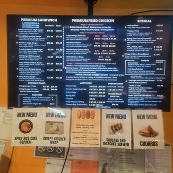 Chicken is Back - Menu. - Korean Near Me - New York, New York