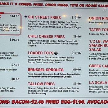 Sixth Street Burger - Misc menu - Burgers Near Me - San Jose, California Sixth Street Burger - Misc menu - Burgers Near Me - San Jose, California