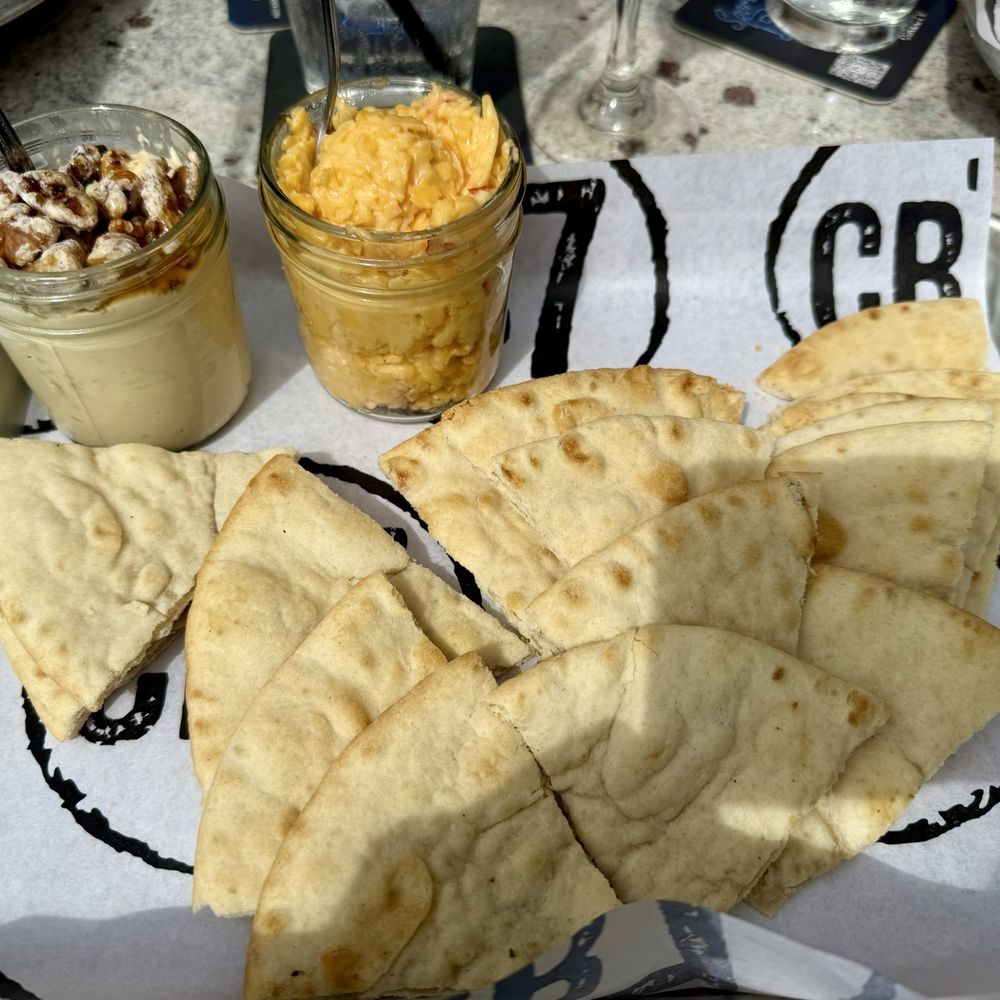 CharBar No 7 - Hot Honey Whipped Feta & Jalapeño Pimento Cheese with pita - Seafood Near Me - Greensboro, North Carolina