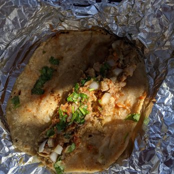 Crazy Coyote Tacos - Chili Verde - yum ! Add hot sauce - Tacos Near Me - Banning, California