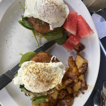 Nuno's Cafe - Crab cakes Benedict. - Breakfast & Brunch Near Me - Orlando, Florida Nuno's Cafe - Crab cakes Benedict. - Breakfast & Brunch Near Me - Orlando, Florida