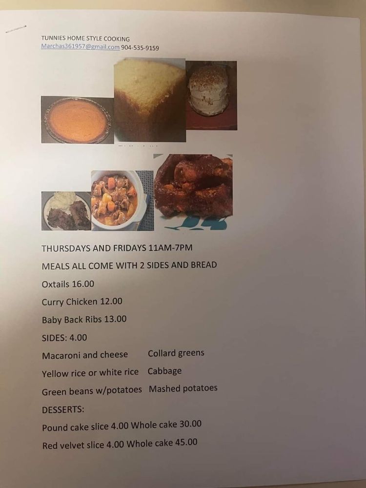 TUNNIES HOME STYLE COOKING Updated July 2024 Jacksonville, Florida