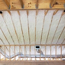 L&M Insulation - This is foam insulation in an attic.