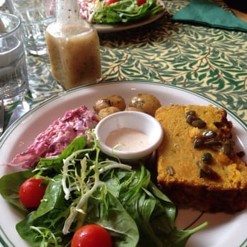 Kew Greenhouse Cafe - Lentil pumpkin loaf, which comes with delicious salad - Coffee & Tea Near Me - Richmond, XGL Kew Greenhouse Cafe - Lentil pumpkin loaf, which comes with delicious salad - Coffee & Tea Near Me - Richmond, XGL