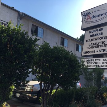 Advanced Mufflers and Auto Repair - The front of Advance Muffler and Auto Service. 1234 E Walnut Pasadena, CA. - Auto Repair Near Me - Pasadena, California