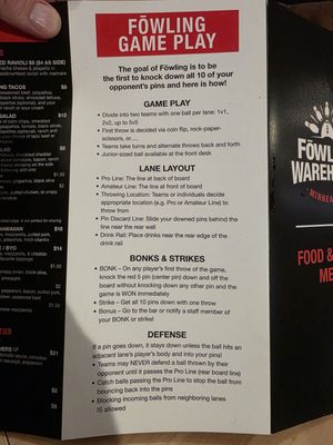 Menu photo 2 Fowling Warehouse Minneapolis Minneapolis, MN Menu photo 2 Fowling Warehouse Minneapolis Minneapolis, MN