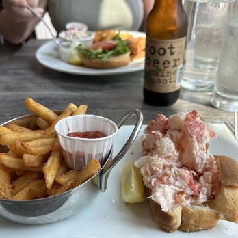Bistro 1828 at Pepperrell Cove - The lobster roll and fries - New American Near Me - Kittery Point, Maine