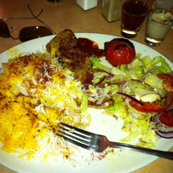 Faanoos Restaurant - Lamb fillet skewer. Half eaten. - Persian/Iranian Near Me - London, XGL
