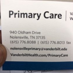 Vanderbilt Health and Williamson Medical Center - Business card