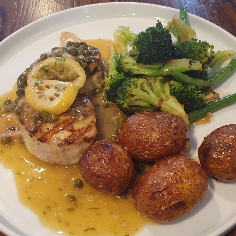 Dockside Pub - My meal was a swordfish piccata special with potatoes and vegetables. It was delicious. - Bars Near Me - Swampscott, Massachusetts
