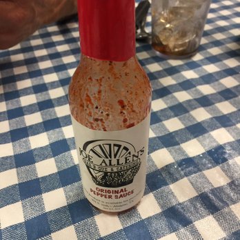 Joe Allen's Pit BBQ - Joe Allen's special sauce.  (You can buy a bottle for home.) - Barbeque Near Me - Abilene, Texas