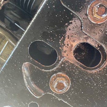 Midas - Area of the leak that was not diagnosed properly and oily. - Auto Repair Near Me - Edmonton, Alberta