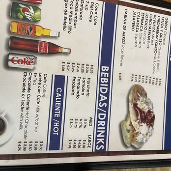 Pupuseria Comalapa - Pupusas and Drinks Menu - Salvadoran Near Me - Bellflower, California