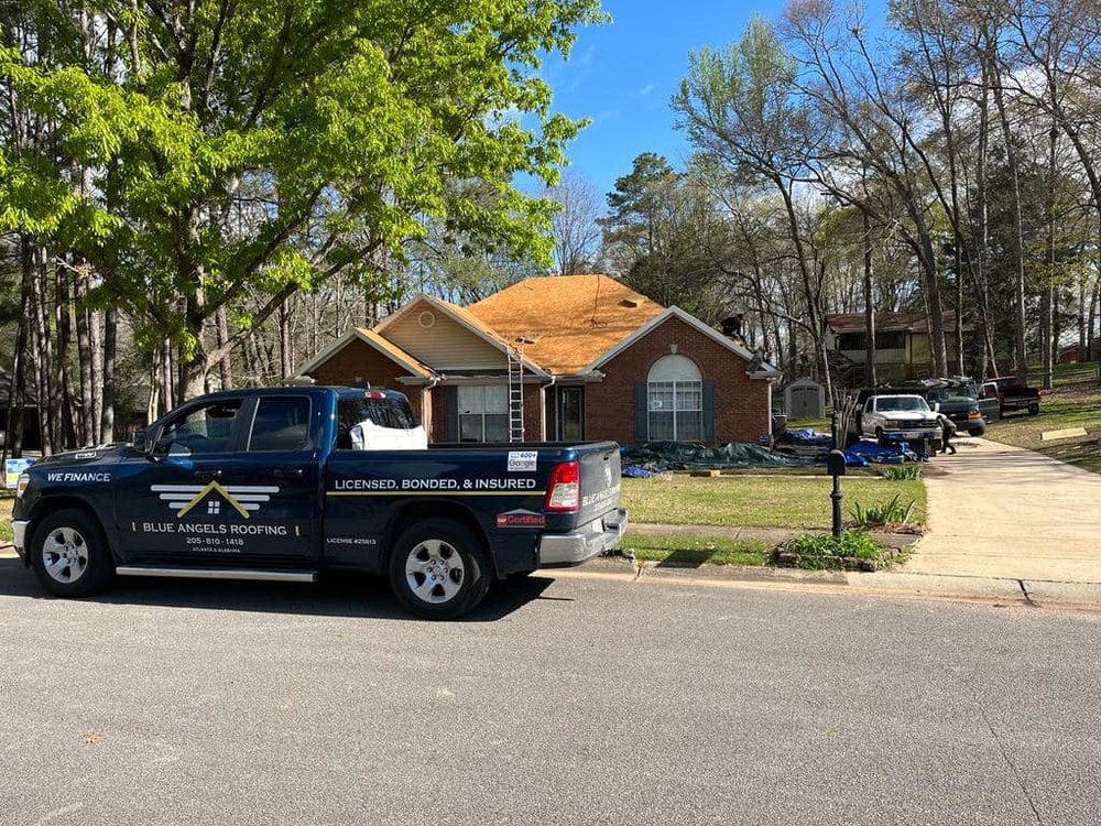 Slide of Blue Angels Roofing