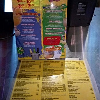 Fuzzy's Taco Shop - Menus - they give you a buzzer, there is a pick-up counter, but halfway bring it to your table if they see you. - Tex-Mex Near Me - Lake Worth, Texas Fuzzy's Taco Shop - Menus - they give you a buzzer, there is a pick-up counter, but halfway bring it to your table if they see you. - Tex-Mex Near Me - Lake Worth, Texas