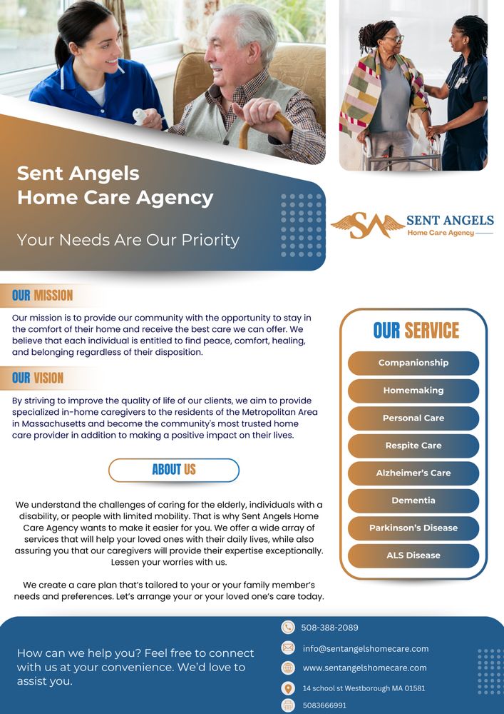 Sent Angels Home Care Agency - home care agency in Westborough, MA