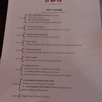 Edo Gastro Tapas And Wine - Gotta do tasting menu - Tapas/Small Plates Near Me - Las Vegas, Nevada