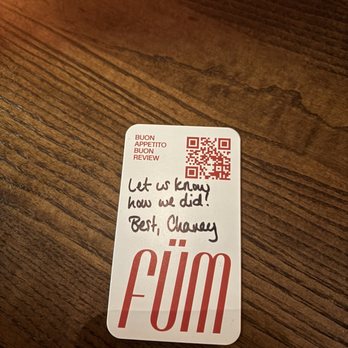 Fum - Review card - Italian Near Me - Atlanta, Georgia