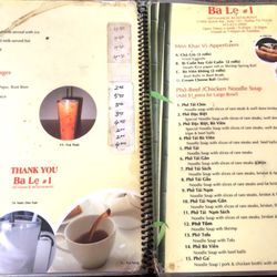 Ba Le Restaurant - Menu 3/2024