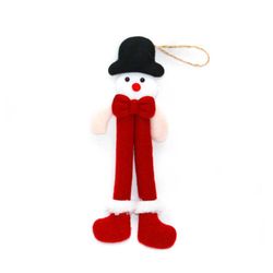 LO Florist Supplies - Hanging Felt Red Burlap Snowman Ornament