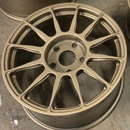 CCW wheels freshly powder coated in Roman Gold using Prismatic Powders. RTP Customs did a fantastic job!!