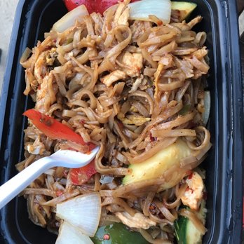 Thai 999 Express - $10 Drunken Pad Thai with chicken, not much chicken but delicious - Thai Near Me - Concord Twp, Ohio