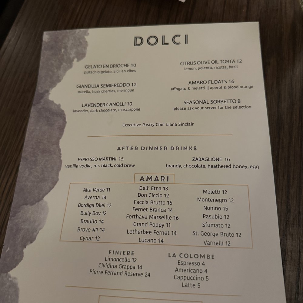 Bar Volpe - Dessert Menu - Italian Near Me - Boston, Massachusetts Bar Volpe - Dessert Menu - Italian Near Me - Boston, Massachusetts