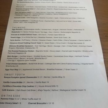 Small Barn - Menu - New American Near Me - Temecula, California