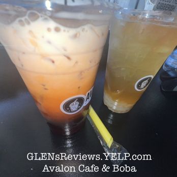 Avalon Cafe & Boba - Our drinks were great! Not too much ice either! Thai Tea and Peachy Like Me - Bubble Tea Near Me - Carson, California Avalon Cafe & Boba - Our drinks were great! Not too much ice either! Thai Tea and Peachy Like Me - Bubble Tea Near Me - Carson, California