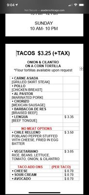 Menu photo 7 Taqueria El Asadero Chicago, IL Menu photo 7 Taqueria El Asadero Chicago, IL