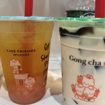 Gong Cha - Green tea with Star Jelly  Milk green tea with herbal jelly - Bubble Tea Near Me - Quincy, Massachusetts