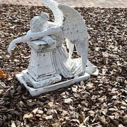San Sebastian Catholic Church - Beautiful statue "Angel of Grief". Very peaceful here at #SanSebastianCatholic church. #St.Augustine.