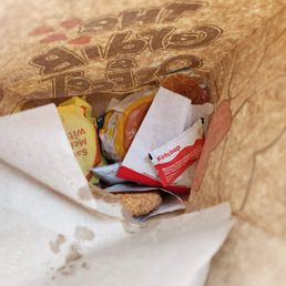 the inside of a paper bag