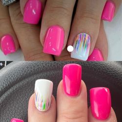 Essence Nails & Spa - What I asked for vs what I got. Natalie is the best!!!!!! I love everyone at this place!!!