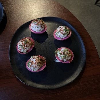 815 - Beet Pickled Deviled Eggs - Cocktail Bars Near Me - Manchester, New Hampshire