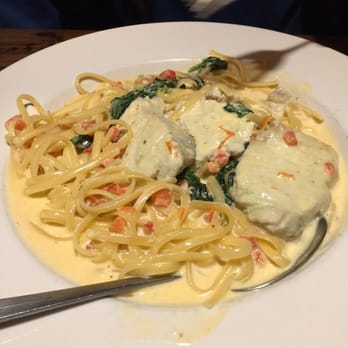 Luciano's - Barracuda over linguine with lobster sauce. - Italian Near Me - Elko, Nevada Luciano's - Barracuda over linguine with lobster sauce. - Italian Near Me - Elko, Nevada