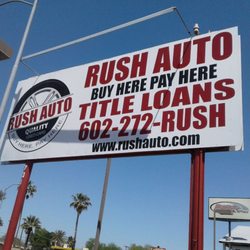 Rush Auto - Now offering Title loans! Better rates than our competitors and we do buy outs. Give us a call or come on in!