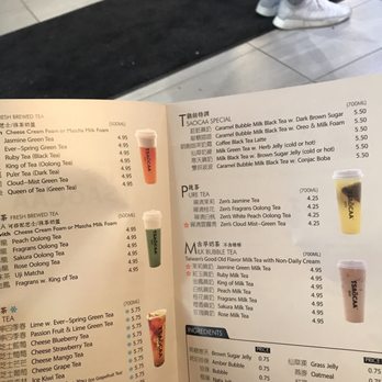 Tsaocaa - Drinks menu - Ice Cream & Frozen Yogurt Near Me - Indianapolis, Indiana